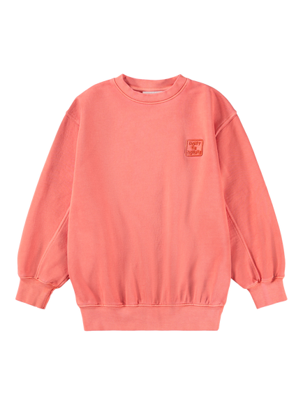 Molo Kids' Magni Pure Cotton Relaxed Sweatshirt, Red Ink - view 2, Red Ink