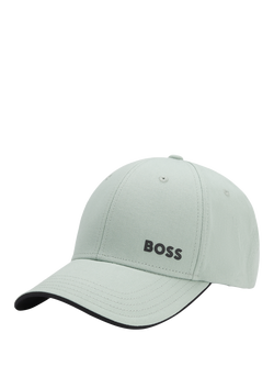 BOSS Cotton Logo Baseball Cap, Mid Green - view 2, Mid Green