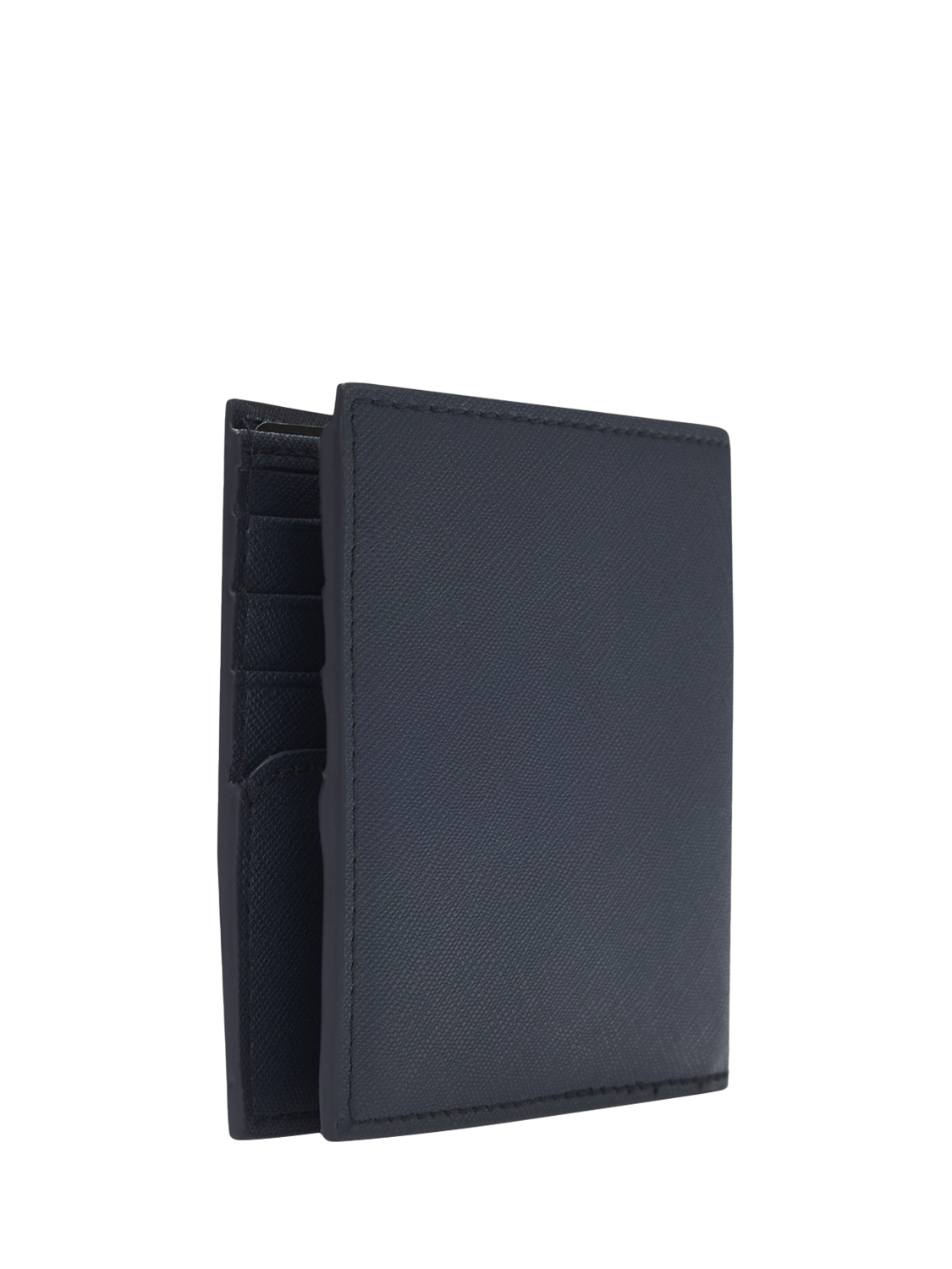 Product image 2 of 4, which shows BOSS Leather Embossed Logo Wallet, Open Blue, One Size