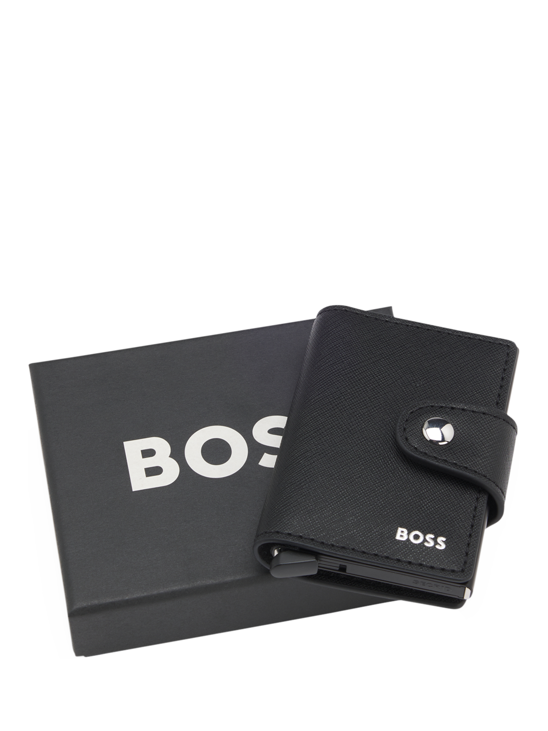 Product image 2 of 3, which shows BOSS Zair Leather RFID Wallet, Black, One Size