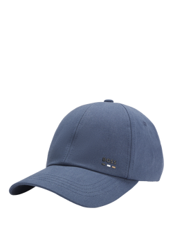 BOSS Cotton Logo Baseball Cap, Open Blue - view 2, Open Blue