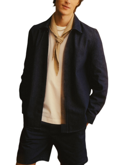 Maison Standards Gaston Denim Overshirt, Blue, Blue