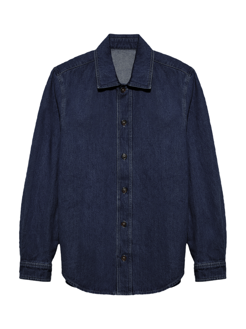 Product image 3 of 4, which shows Maison Standards Gaston Denim Overshirt, Blue, S