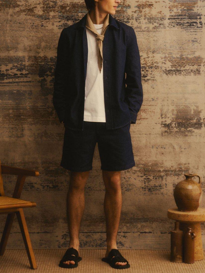 Product image 4 of 4, which shows Maison Standards Gaston Denim Overshirt, Blue, S