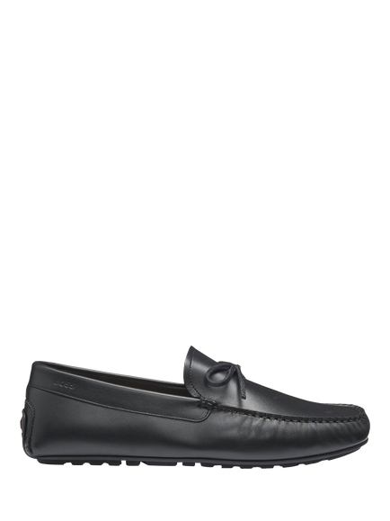 HUGO BOSS BOSS Noel Leather Moccasins, Black