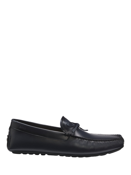 HUGO BOSS BOSS Noel Leather Moccasins, Dark Blue