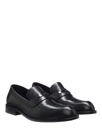 HUGO BOSS BOSS Tayil Slip On Leather Loafers, Black - view 2, Black