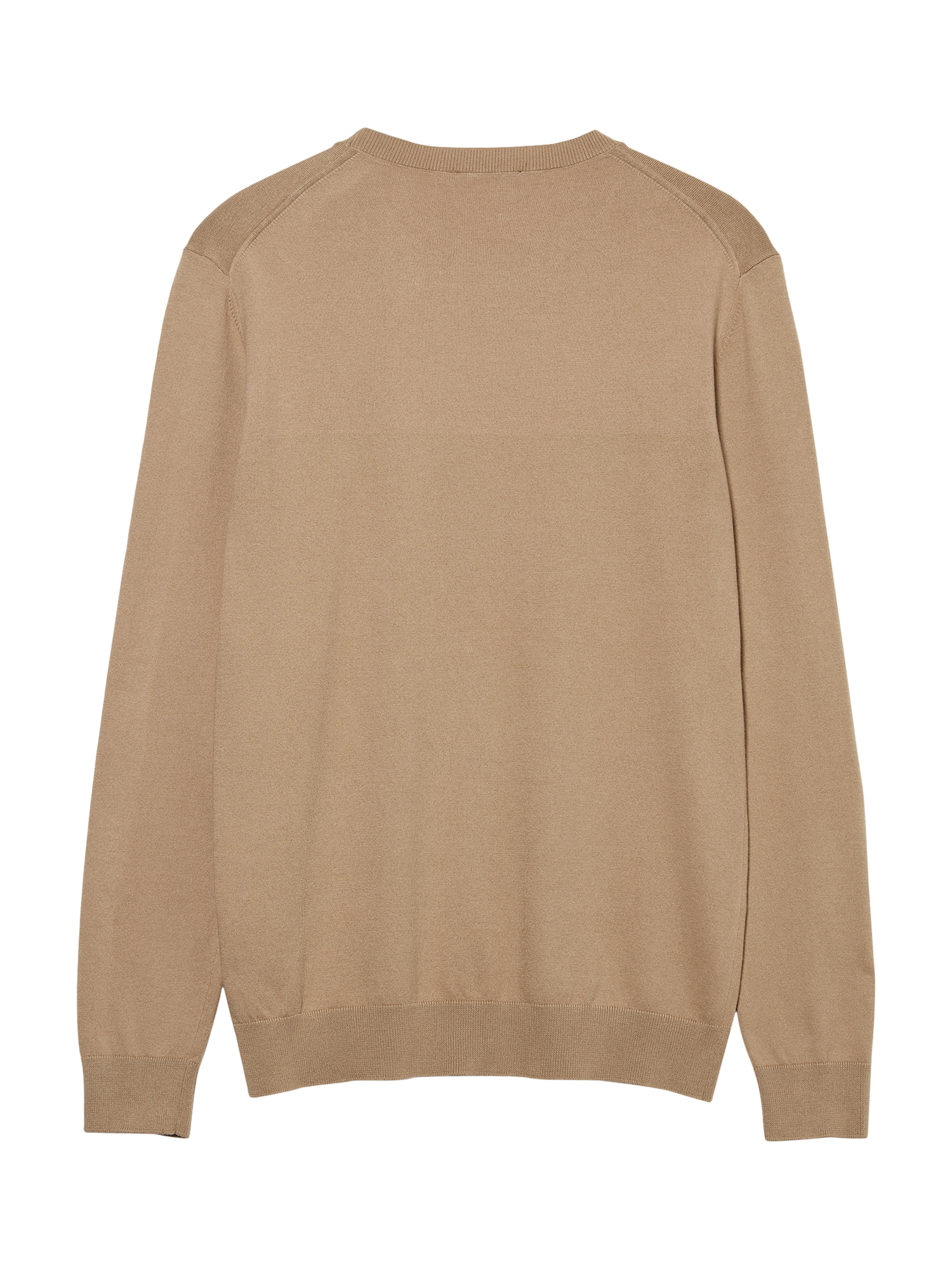 Product image 2 of 2, which shows SISLEY Cotton Blend Crew Neck Jersey Top, Taupe, XXL