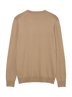 SISLEY Cotton Blend Crew Neck Jersey Top, Taupe - view 2, Taupe