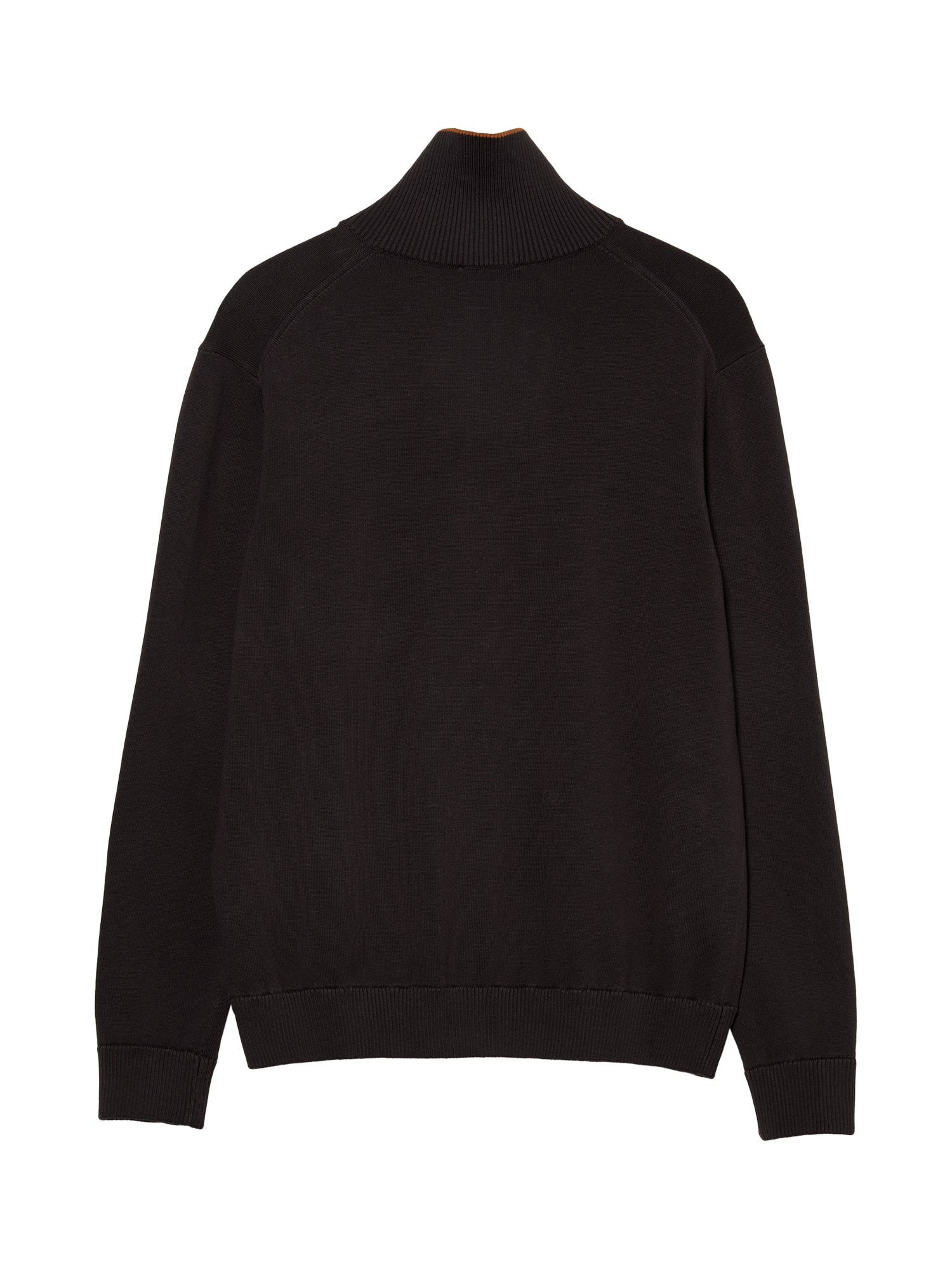 Product image 2 of 2, which shows SISLEY Cotton Blend Fine Knit Zip-Neck Jumper, Black/Multi, S