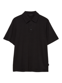 SISLEY Cotton Blend Regular Fit Short Sleeve Polo Shirt, Dark Grey
