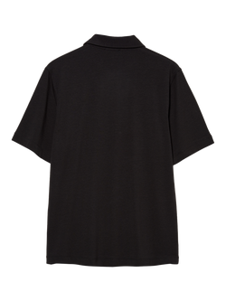 SISLEY Cotton Blend Regular Fit Short Sleeve Polo Shirt - view 2, Dark Grey