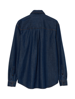 SISLEY Regular Fit Denim Shirt, Dark Blue - view 2, Dark Blue