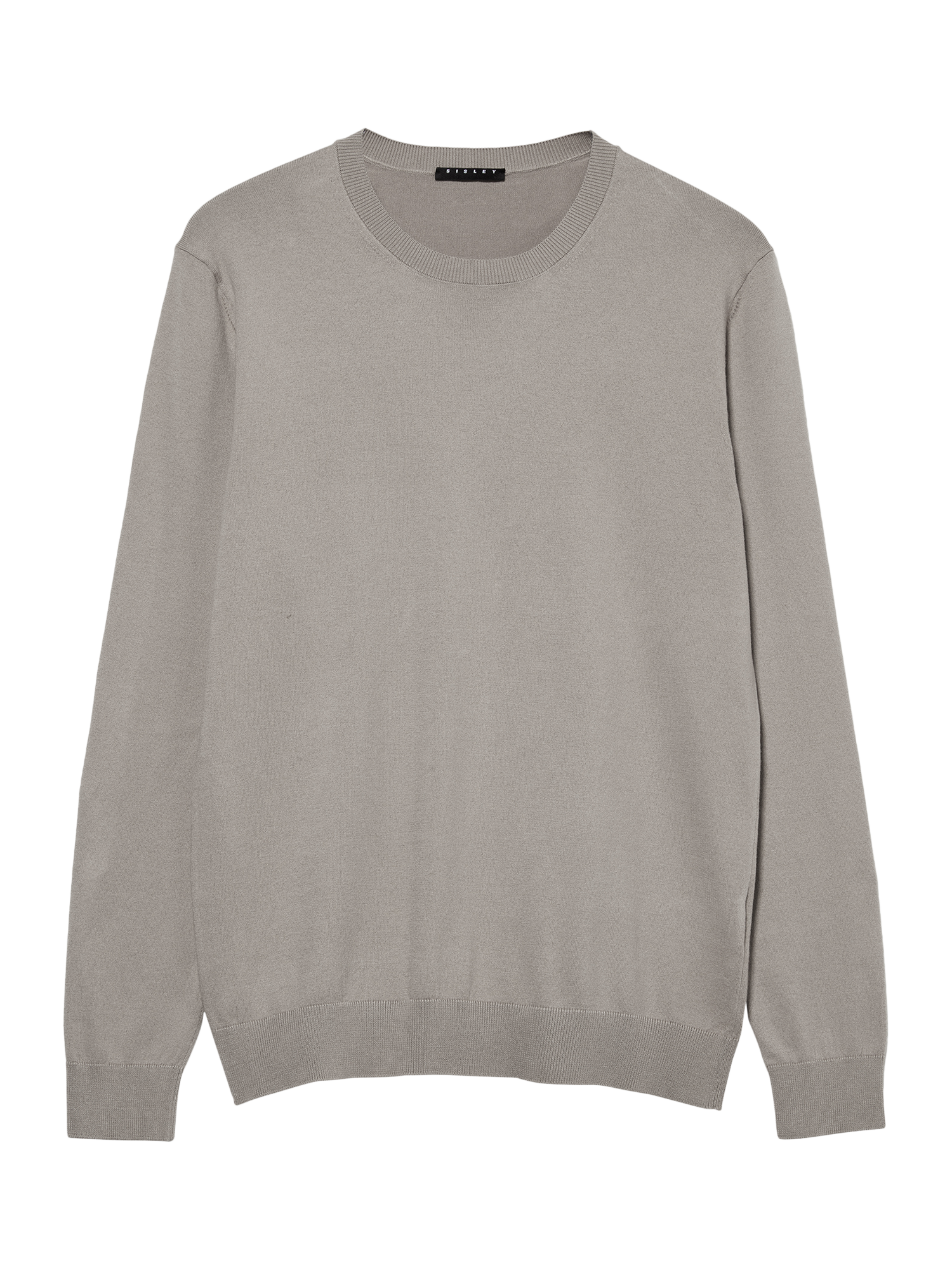 Product image 1 of 2, which shows SISLEY Cotton Blend Crew Neck Jersey Top, Medium Grey, XXL