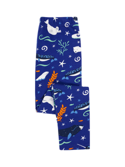 Frugi Kids' Libby Cotton Rich Printed Leggings, Blue/Multi, Blue/Multi