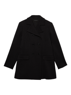 SISLEY Double Breasted Peacoat, Black