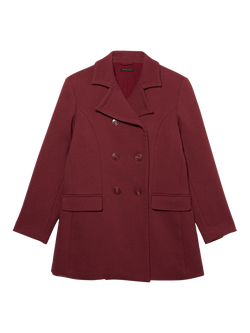 SISLEY Double Breasted Peacoat, Bordeaux