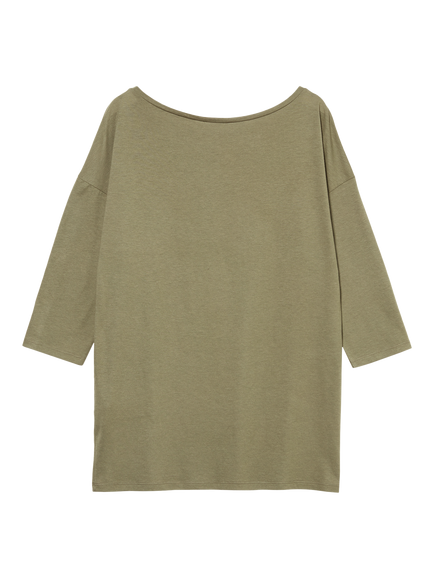 SISLEY Boat Neck 3/4 Sleeve Top - view 2, Military Green