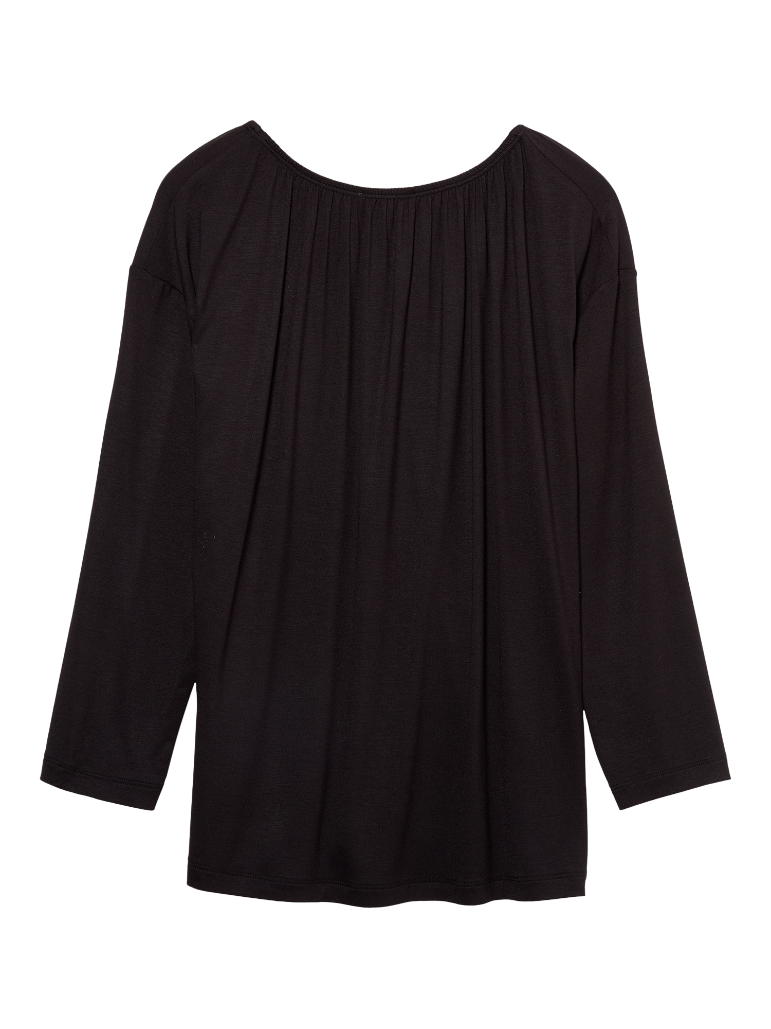 Product image 2 of 2, which shows SISLEY Boat Neck 3/4 Sleeve Top, Black, L