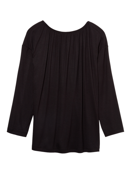 SISLEY Boat Neck 3/4 Sleeve Top, Black - view 2, Black