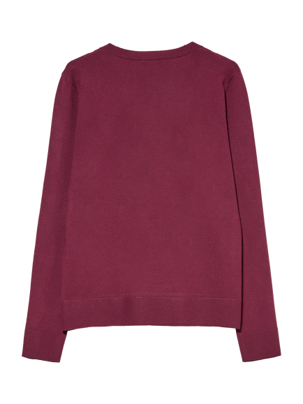 SISLEY Crew Neck Jumper - view 2, Bordeaux