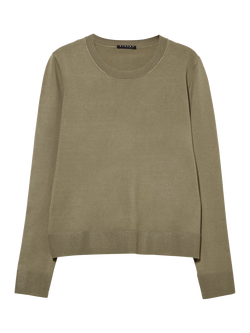 SISLEY Crew Neck Jersey Top, Military Green, Military Green