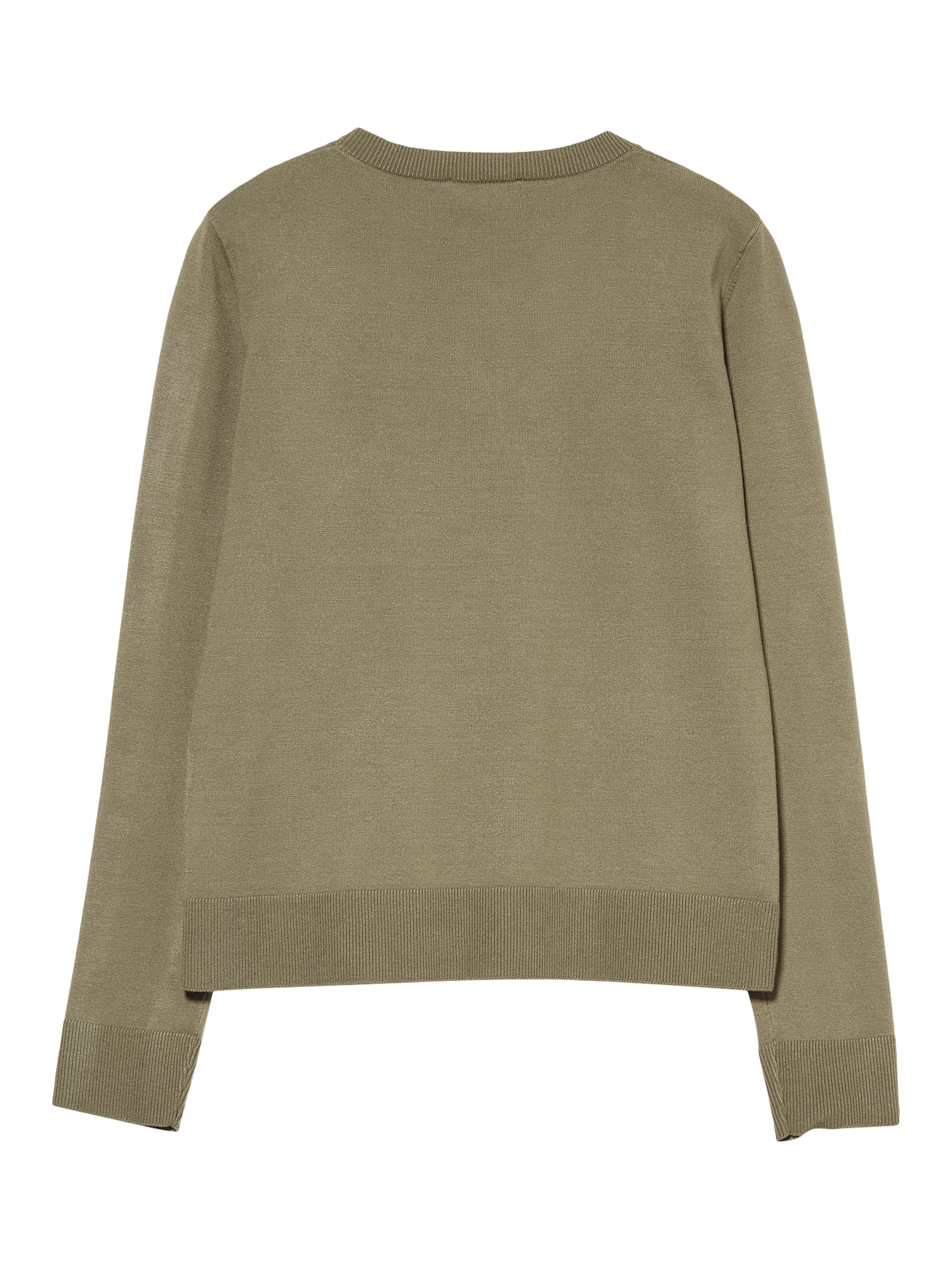 Product image 2 of 2, which shows SISLEY Crew Neck Jersey Top, Military Green, L
