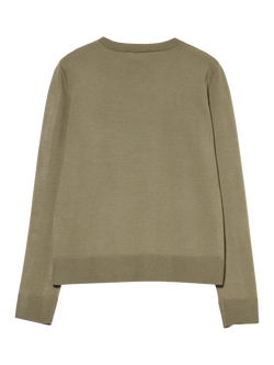 SISLEY Crew Neck Jersey Top, Military Green - view 2, Military Green
