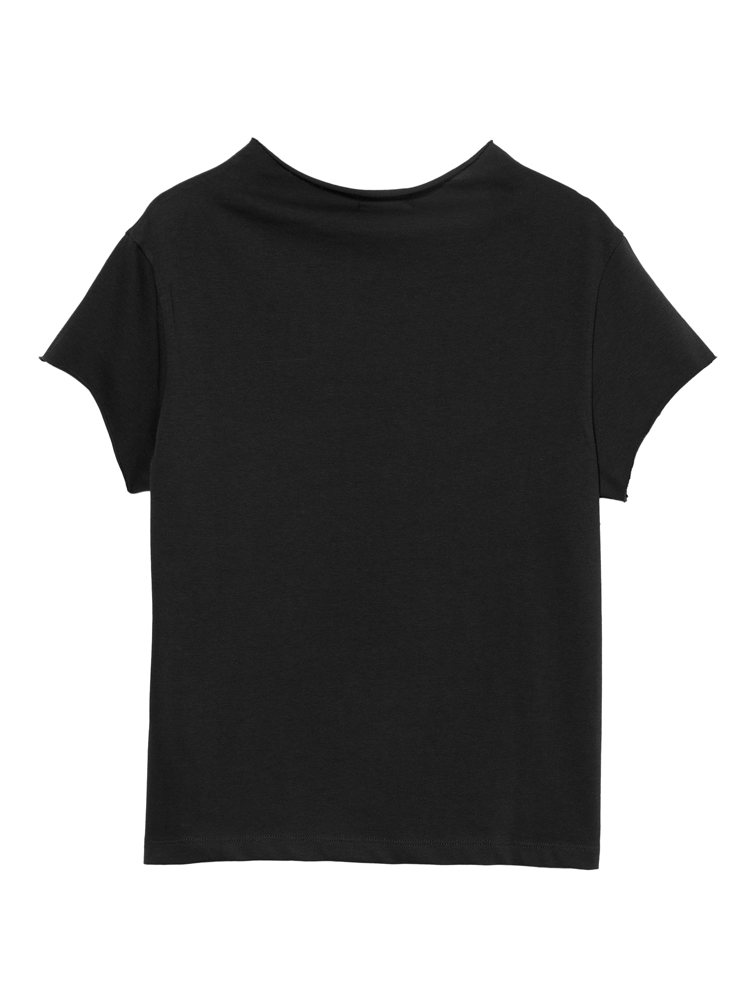 Product image 2 of 2, which shows SISLEY Raw Edge Detail T-Shirt, Black, L