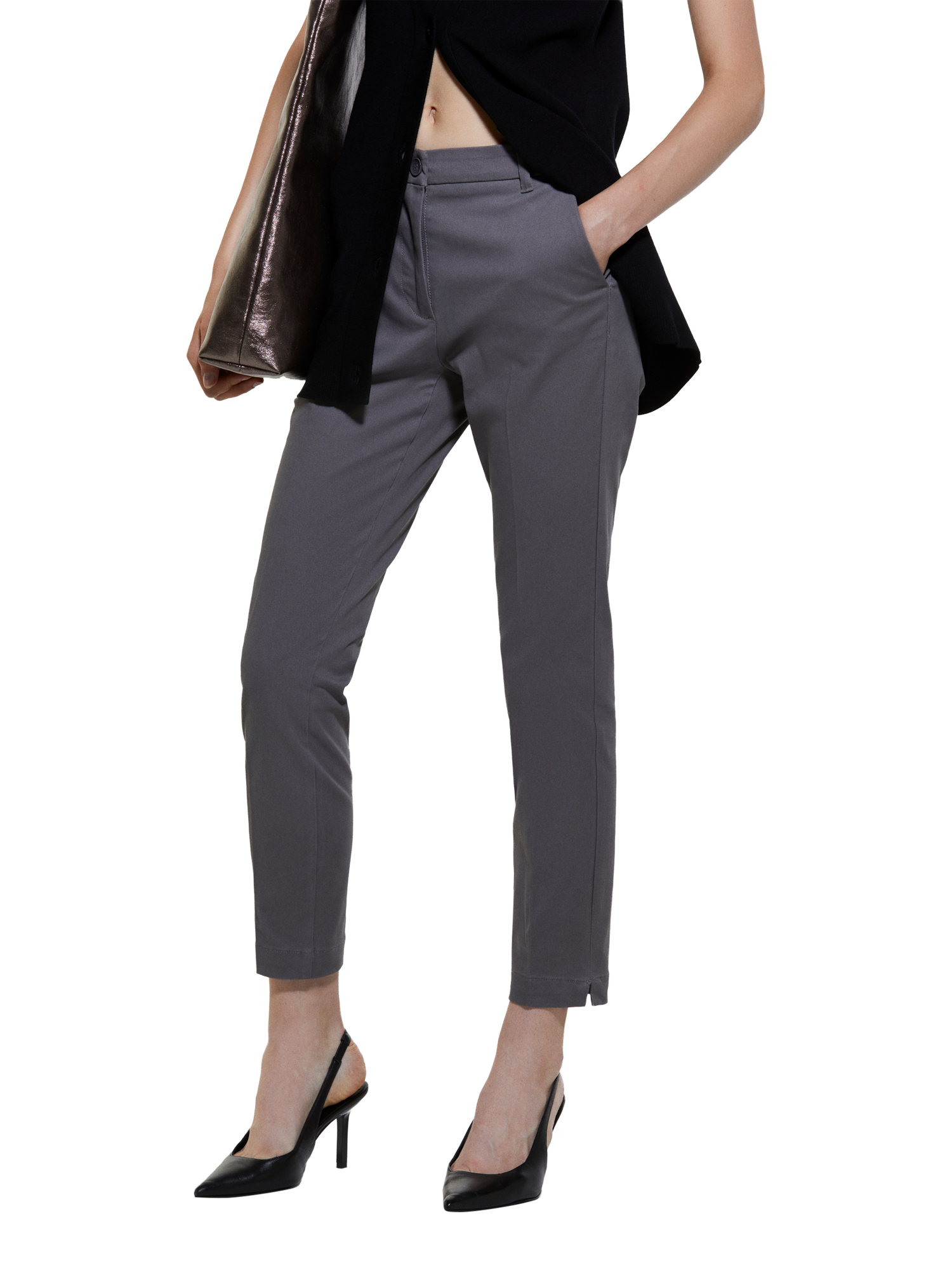 Product image 1 of 5, which shows SISLEY Slim Fit Chinos, Dark Grey, 8