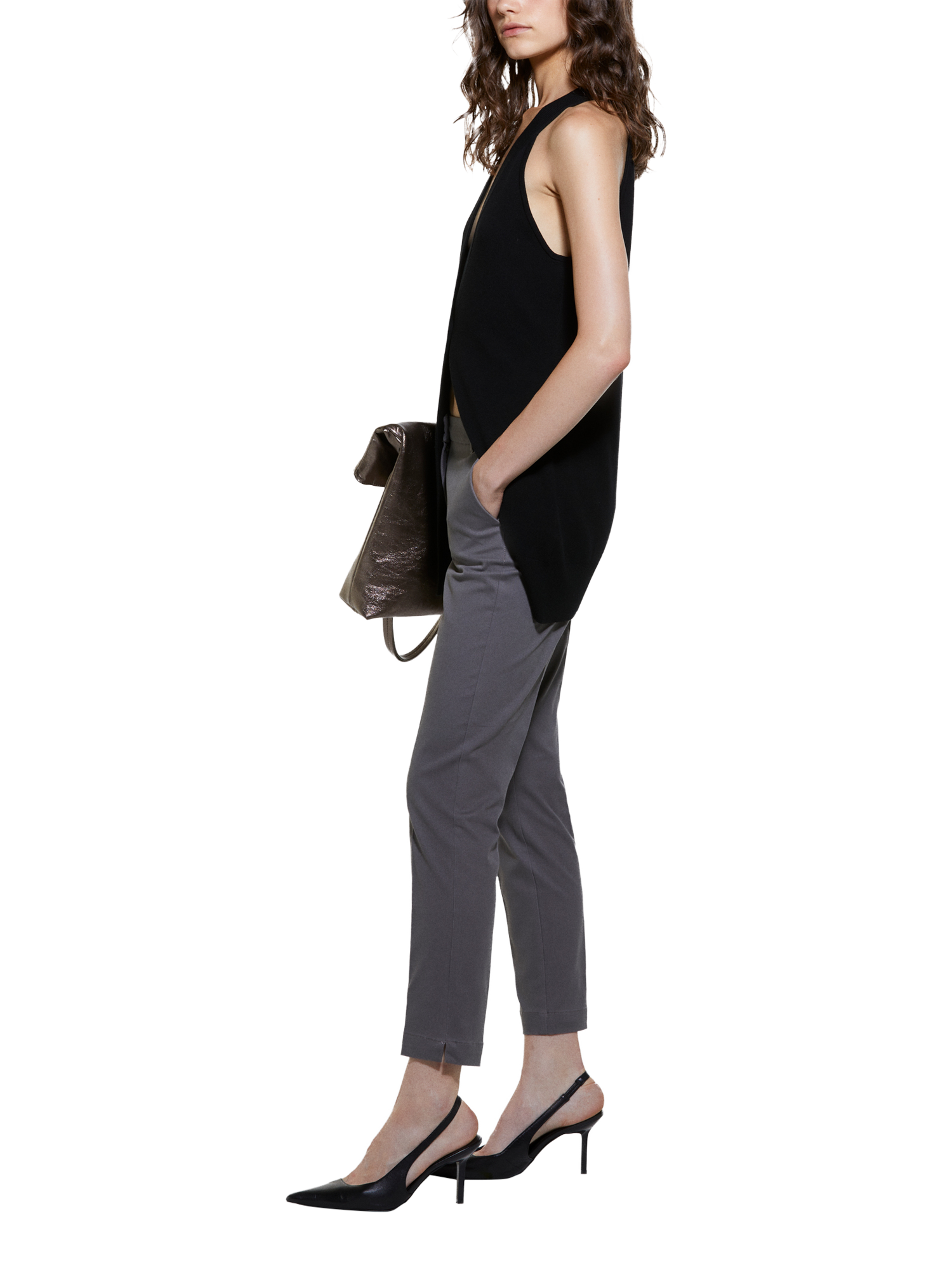 Product image 4 of 5, which shows SISLEY Slim Fit Chinos, Dark Grey, 8
