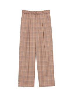 SISLEY Relaxed Fit Tartan Joggers, Beige, Beige