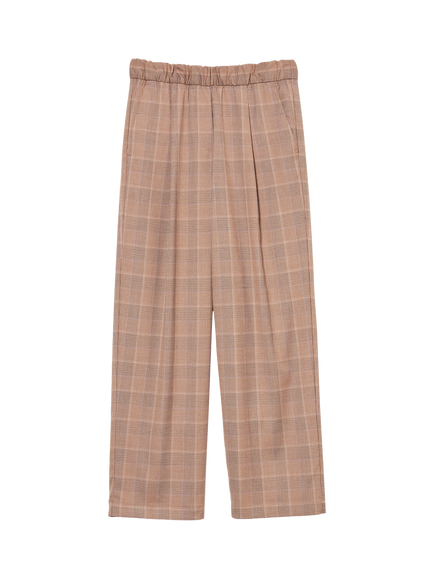 SISLEY Relaxed Fit Tartan Joggers, Beige, Beige