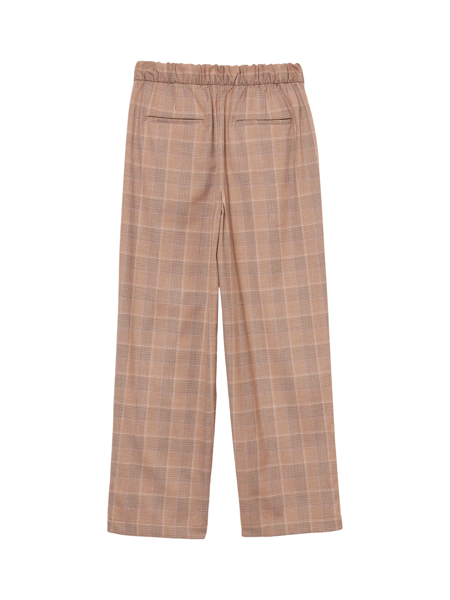 Product image 2 of 2, which shows SISLEY Relaxed Fit Tartan Joggers, Beige, 8