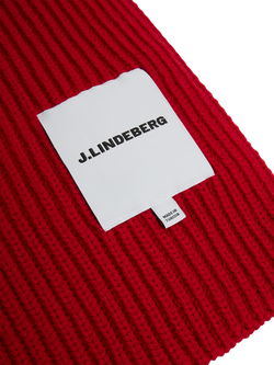 J.Lindeberg Fletcher Wool Scarf, Barbados Cherry - view 2, Barbados Cherry