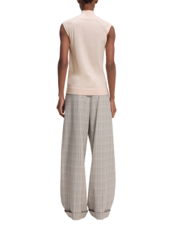 BOSS Fipini High Neck Pure Wool Jumper, Natural - view 2, Natural