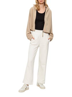 BOSS Ebesya Scuba Bomber Jacket, Light Beige - view 2, Light Beige
