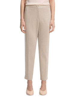 BOSS Tapria Cropped Tailored Trousers, Beige, Beige