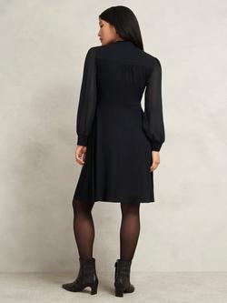 Hobbs Liberty Jersey Dress, Black - view 2, Black
