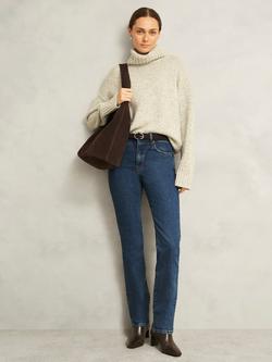 Hobbs Meera Woven Suede Belt - view 2, Chocolate Brown