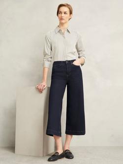 Hobbs Brinley High Waist Cropped Jeans, Indigo, Indigo