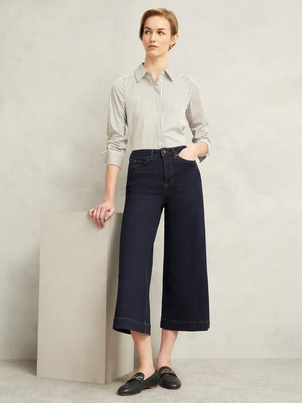 Hobbs Brinley High Waist Cropped Jeans, Indigo, Indigo