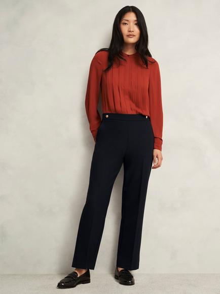 Hobbs Ember Tailored Ankle Trousers, Black, Black