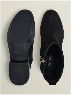 Hobbs Georgie Suede Ankle Boots, Black - view 2, Black