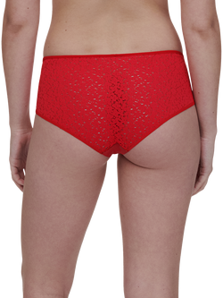 Chantelle Norah Floral Hipster Knickers - view 2, Poppy Red