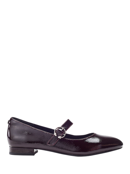 Moda in Pelle Firuta Patent Leather Mary Janes, Burgundy, Burgundy
