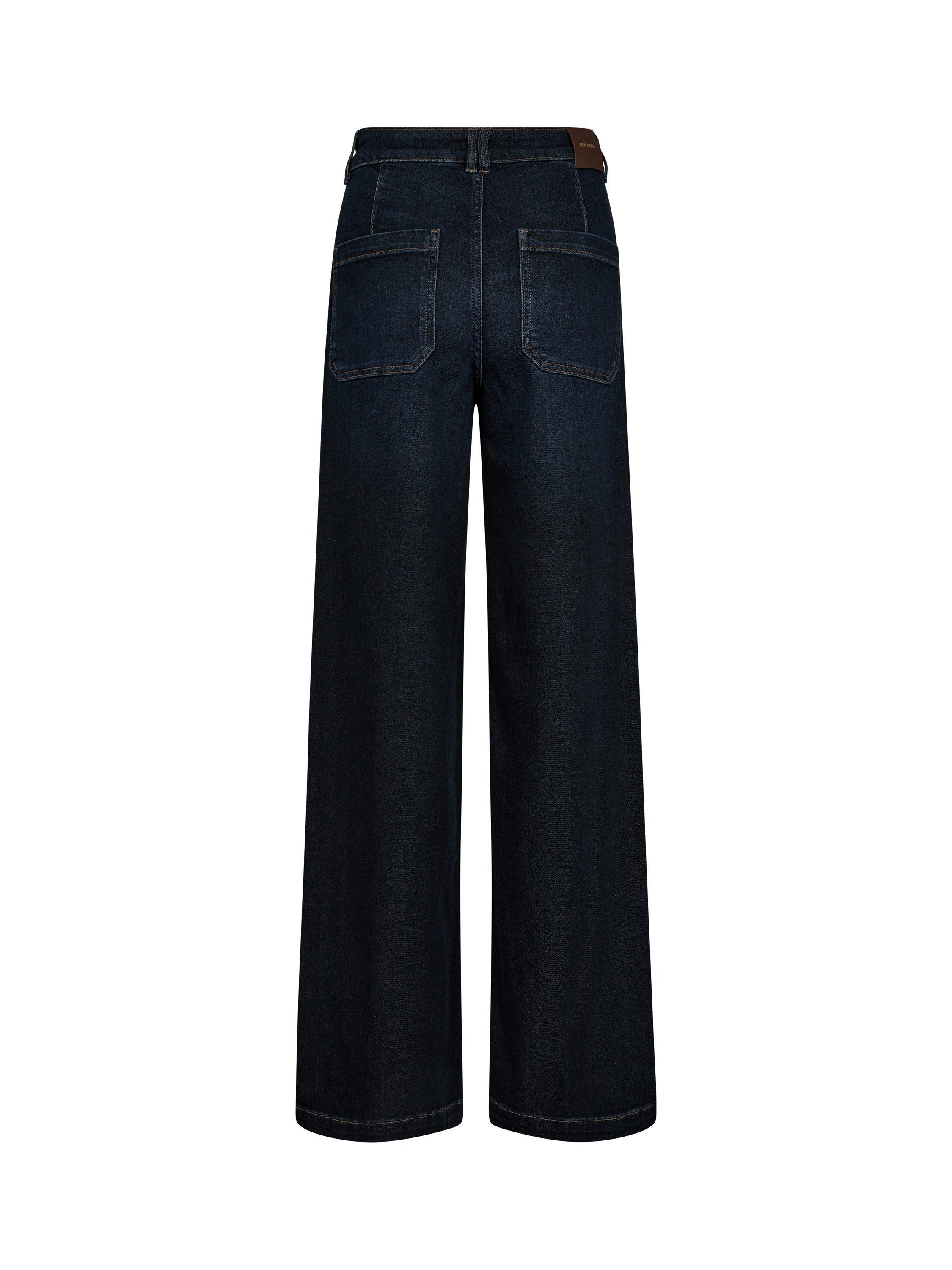Product image 6 of 6, which shows MOS MOSH Colette Lyon Flared Jeans, Dark Blue, 30R