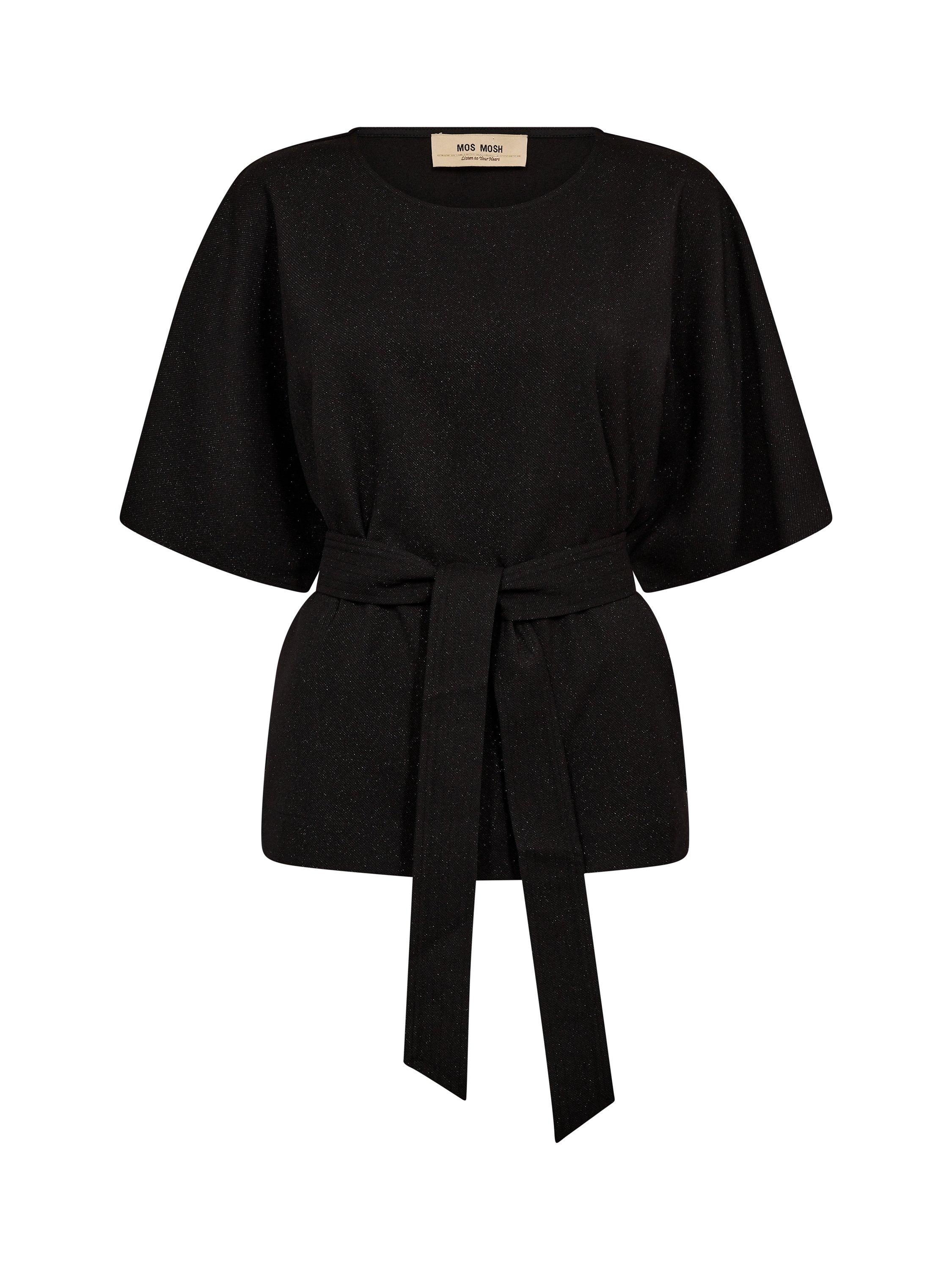 Product image 1 of 2, which shows MOS MOSH Pie Bellevue Tie Belt Top, Black, 10