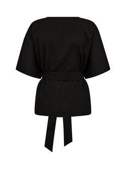 MOS MOSH Pie Bellevue Tie Belt Top, Black - view 2, Black