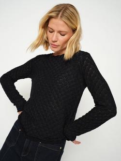 MOS MOSH Thaz Sparkle Scallop Top, Salute Navy